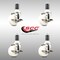 Service Caster 3 Inch 316SS Nylon Wheel Swivel 1-1/2 Inch Expanding Stem Caster Set Brake SCC SCC-SS316EX20S314-NYS-TLB-112-4 - alternate 1
